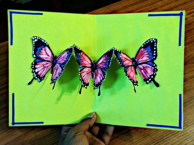 DIY 3D butterfly POP UP card Crafts-Handmade Craft-Mother’s Day card!