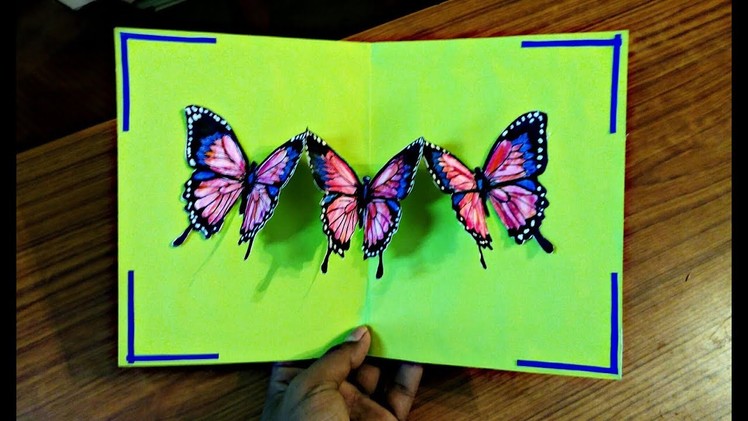DIY 3D butterfly POP UP card Crafts-Handmade Craft-Mother’s Day card!
