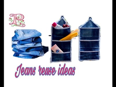 DIY :: Craft Ideas || Recycle old jeans || old jeans DIY ideas