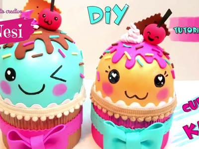 DIY crafts how to cupcake kawaii with EVA foam - handmade