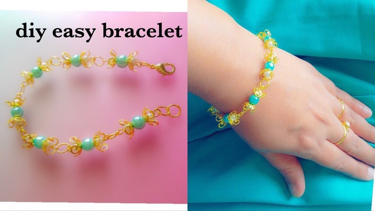 Diy Easy and Simple Bracelet||How To Make Simple Bracelet With Pearls At Home