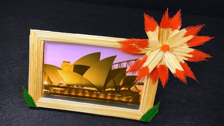 DIY | Easy Craft Bamboo Stick Photo Frame | Photo Frame Handmade