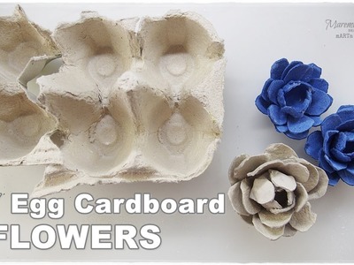 DIY EASY Flowers from Egg Cardboard ♡ Maremi's Small Art ♡
