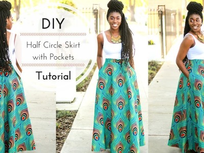 DIY Half Circle Skirt with Pockets Tutorial Part 1