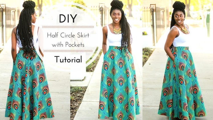 DIY Half Circle Skirt with Pockets Part 3