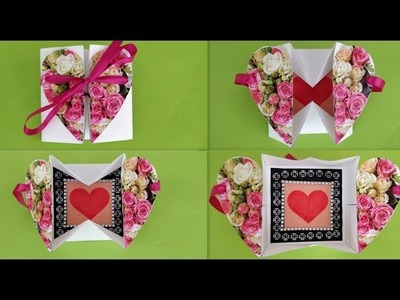 DIY: Heart box card Tutorial|crafts villa