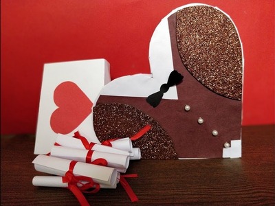 DIY- how to make heart shape message box|crafts villa