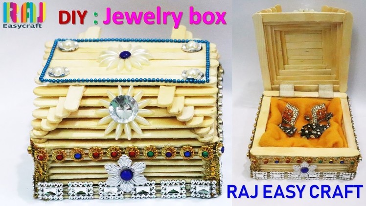 DIY # how to make jewellery box # at home |  ice cream stick craft
