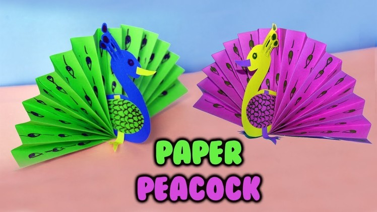 DIY | How to Make Origami 3D Paper Peacock Crafts For Kids | Easy Tutorial