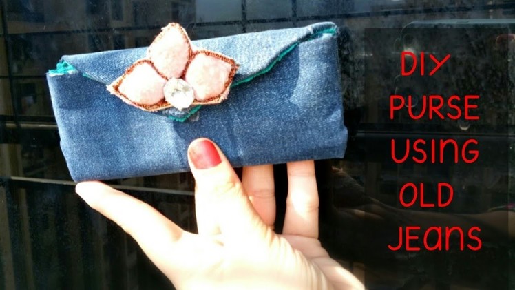 DIY Jeans Purse Bag Using Old Jeans - No sew - Recycling Idea