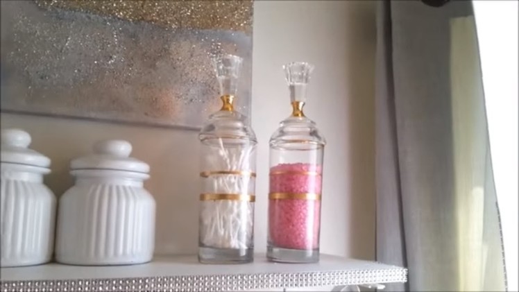 DIY; Make Simple but elegant Bath Jars | Dollar Store