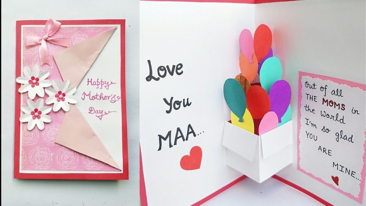 DIY Mother's Day Card.Mother's Day Pop up card making.Pop Up Balloon Card for Mom