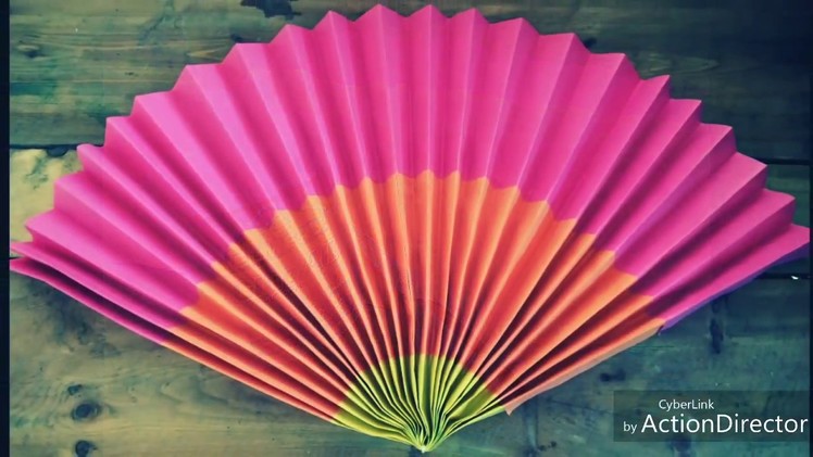 DIY Multicolor Paper Fan