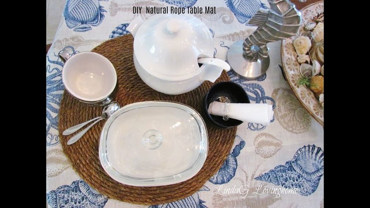 DIY Natural Rope Table Mat and Placemats