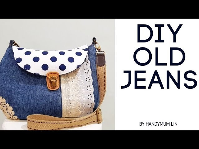 Diy old jeans into sling bag | Super lovely | easy sewing tutorial❤❤