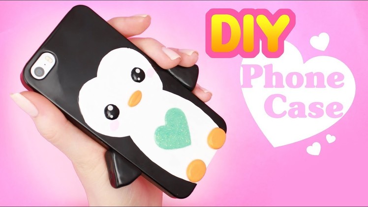 DIY PENGUIN PHONE CASE! - Kawaii Clay DIY!
