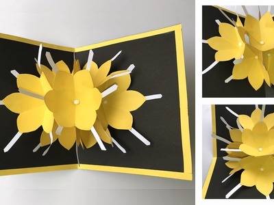 DIY POP UP FLOWER | GIFT CARD | PAPER CRAFT | HANDMADE CRAFT | BY Dots DIY