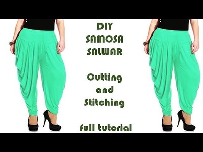 DIY Samosa Salwar cutting and Stitching Full Tutorial