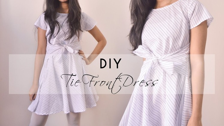 DIY Simple Tie-Front Dress