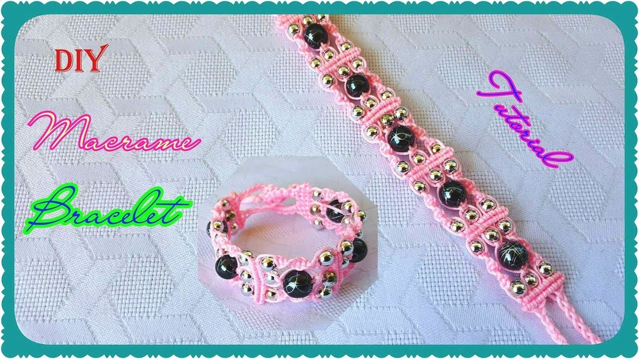 DIY Triple Spiral Knot Bracelet with Beads ★ Bracelet en spirale triple ...