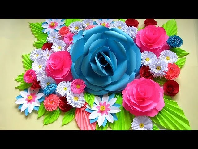 DIY. WALL DECOR IDEAS WITH PAPER. Flower Bouquet. Paper Crafts. Handmade Craft. Mother's Day