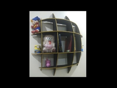DIY  wall mount shelf.how to make shelves.DIY Cardboard Floating Shelves. art 4 craft