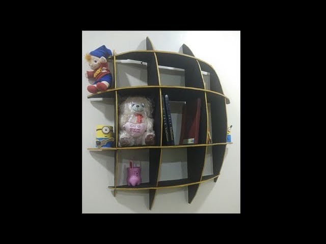 DIY  wall mount shelf.how to make shelves.DIY Cardboard Floating Shelves. art 4 craft