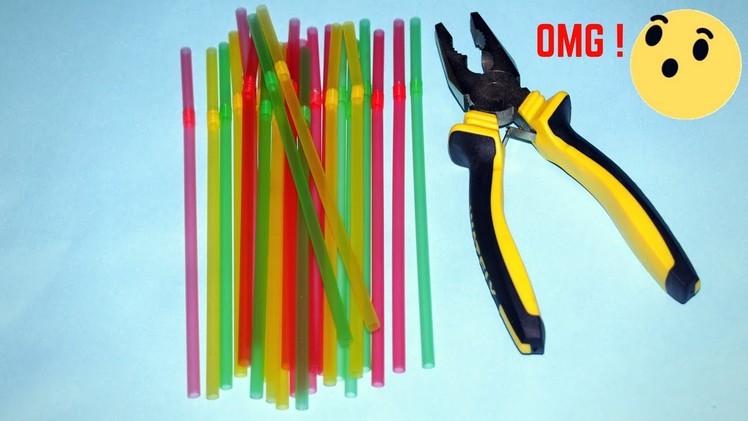 Drinking straw craft idea | best out of waste | Drinking straw reuse idea