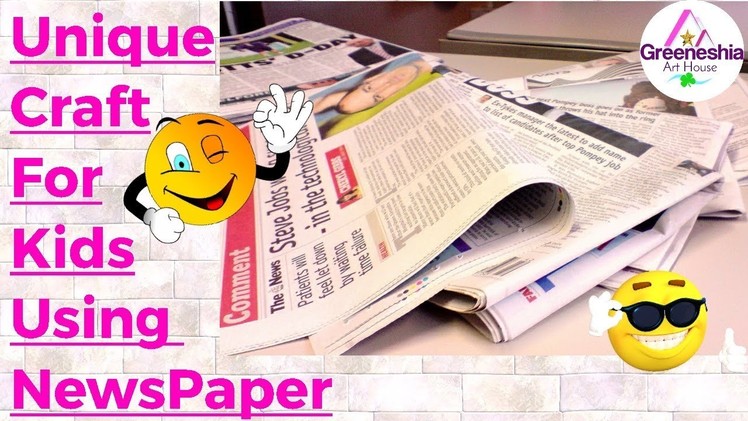 Easy newspaper crafts for kids | Photo Frame using newspaper | Newspaper crafts easy