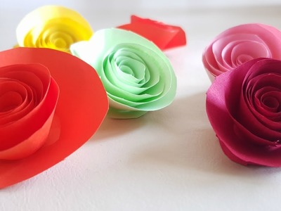 Easy Rolled Paper Roses | DIY Origami Flowers