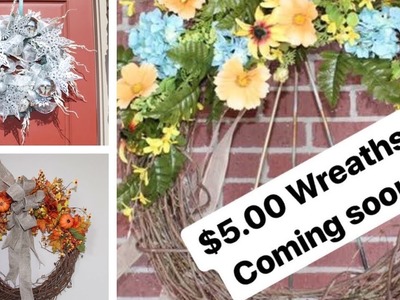 Easy Wreath Making Tutorials. $5.00 Wreaths How To and DIY. Live On Facebook