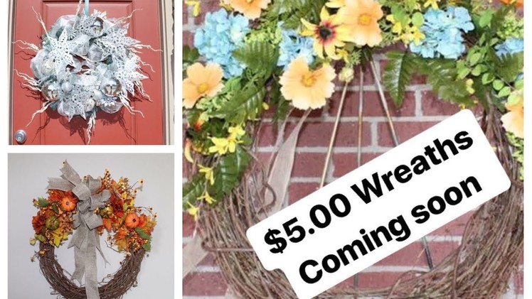 Easy Wreath Making Tutorials. $5.00 Wreaths How To and DIY. Live On Facebook