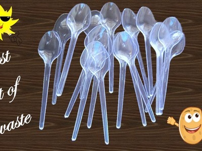 HM Spoon craft idea * How to make decorative things with plastic spoons