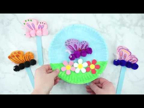 How to Make a Paper Plate Fluttering Butterfly Craft