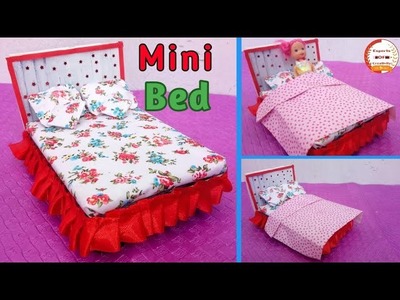 How To Make Miniature Bed For Dolls|Miniature Craft|How To Make Miniature Bed For Indian Dolls|E.O.C