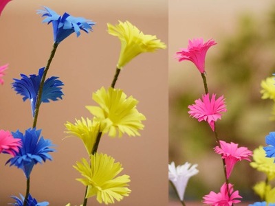 How to make paper flower bouquet - Origami | Paper Flower Stick - DIY - Paper Craft - Handcraft