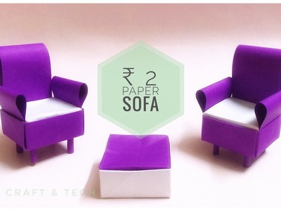 How to make paper sofa || Easy Craft & Tech || Mallu Reaction