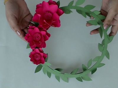 How to make Paper Wreath for Decoration - DIY Easy Paper Craft