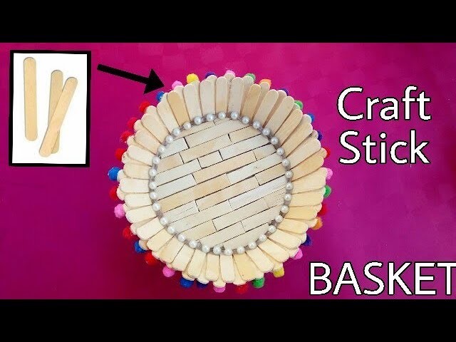 Ice Cream Sicks Basket || Popsicle sticks || Ice Cream Sticks Craft Ideas || The Blue Sea Art
