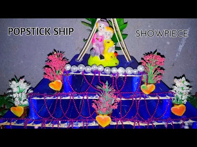 ICECREAM STICK SHIP.Popstick Craft. Amazing showpiece. Ship showpiece