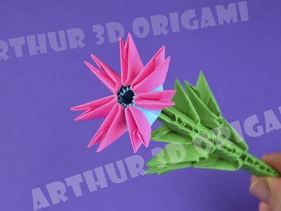 It’s a beautiful flower of paper. Just do it ♡ 3D Origami for beginners ♡ DIY How to make a flower