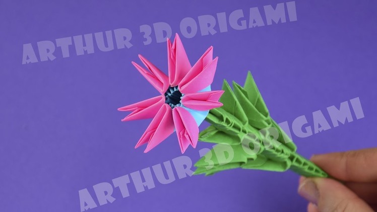 It’s a beautiful flower of paper. Just do it ♡ 3D Origami for beginners ♡ DIY How to make a flower