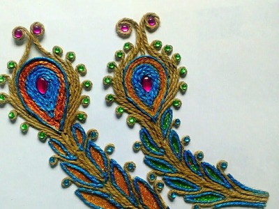 Jute Craft Ideas | Peacock Feather | Something Creative | Tutorial | by Punekar Sneha