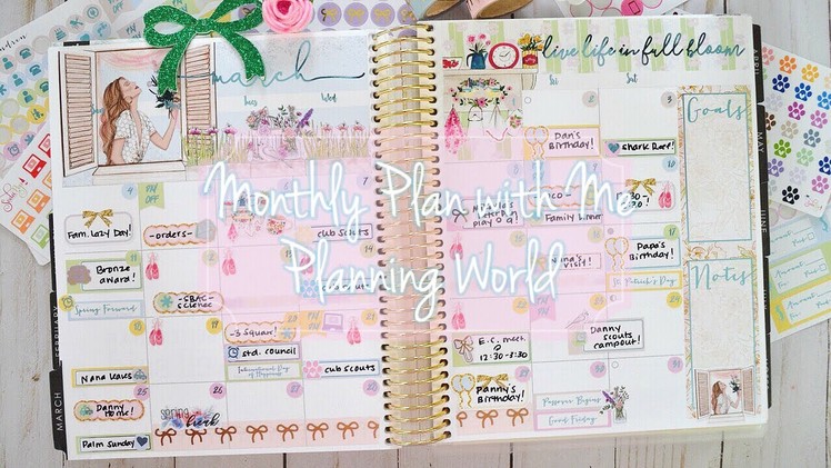 March Monthly Plan with Me. Planning World