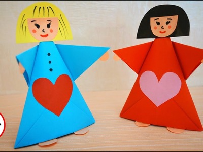 Paper doll making tutorial | Paper crafts for kids DIY | Easy origami for kids | Maison Zizou