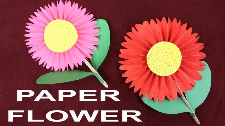PAPER FLOWER | FLOWER MAKING COMPETITION IN SCHOOL | PAPER CRAFT | FLOWER MAKING | DIY FLOWER