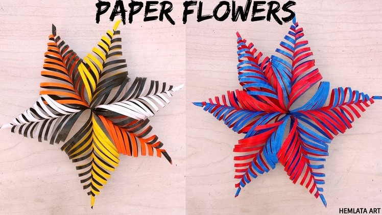 Paper Flower Wall Hanging - DIY Handmade Craft - Wall Decoration ideas