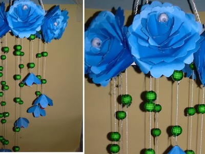 Paper Flower Wall Hanging ||DIY Hanging Flower|Paper Craft||Wall Decoration ideas||dustu pakhe|
