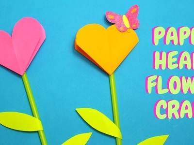Paper Heart Flower Craft | Mothers Day Craft for Kids