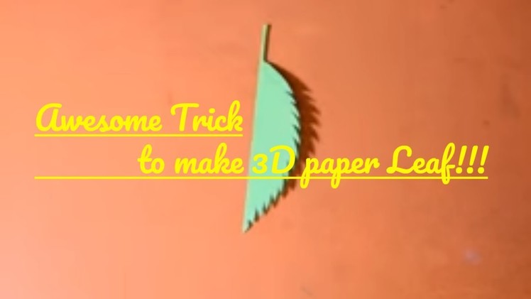Paper leaf diy design craft making tutorial easy cutting from paper step by step